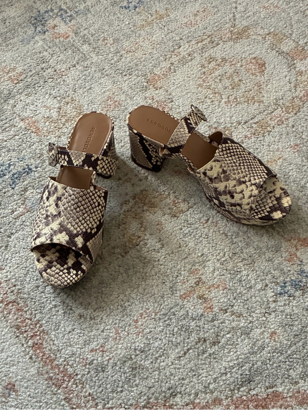 Aerosoles Women's Snake Print Slide Sandals - Size 8.5 - Picture 5 of 7